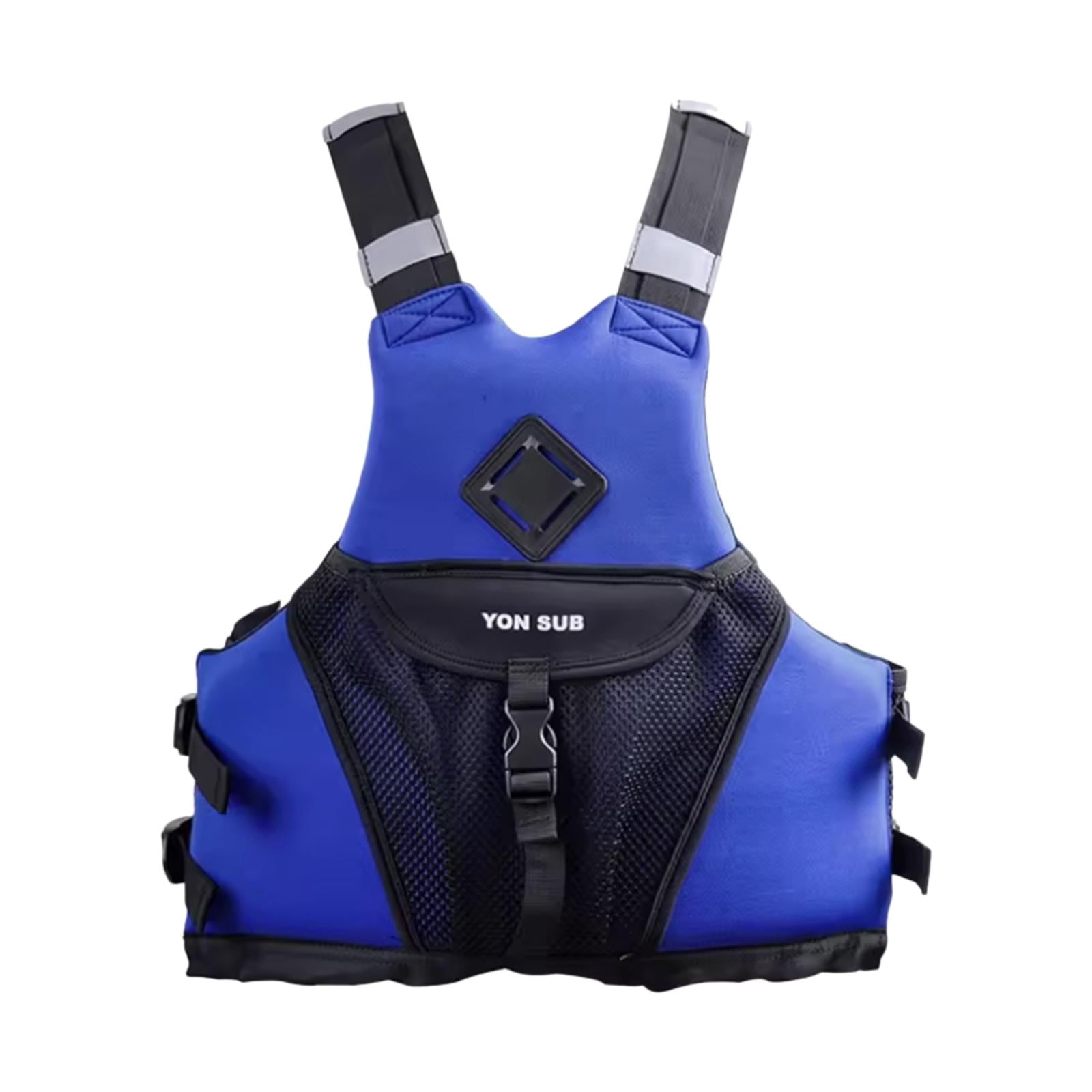 TTETTZ Adult Kayak Vest Multipurpose Life Jacket for Canoeing Water Sports Kayaking M dark blue