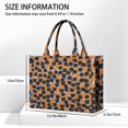 thumbnail image 3 of Large Capacity Tote Bag,Halloween Black Cat Pumpkin Pattern Handbag Fashion Luxury Tote Bag,15.7"x13"x 5.1" Inches,Laptop Compatible, 3 of 6