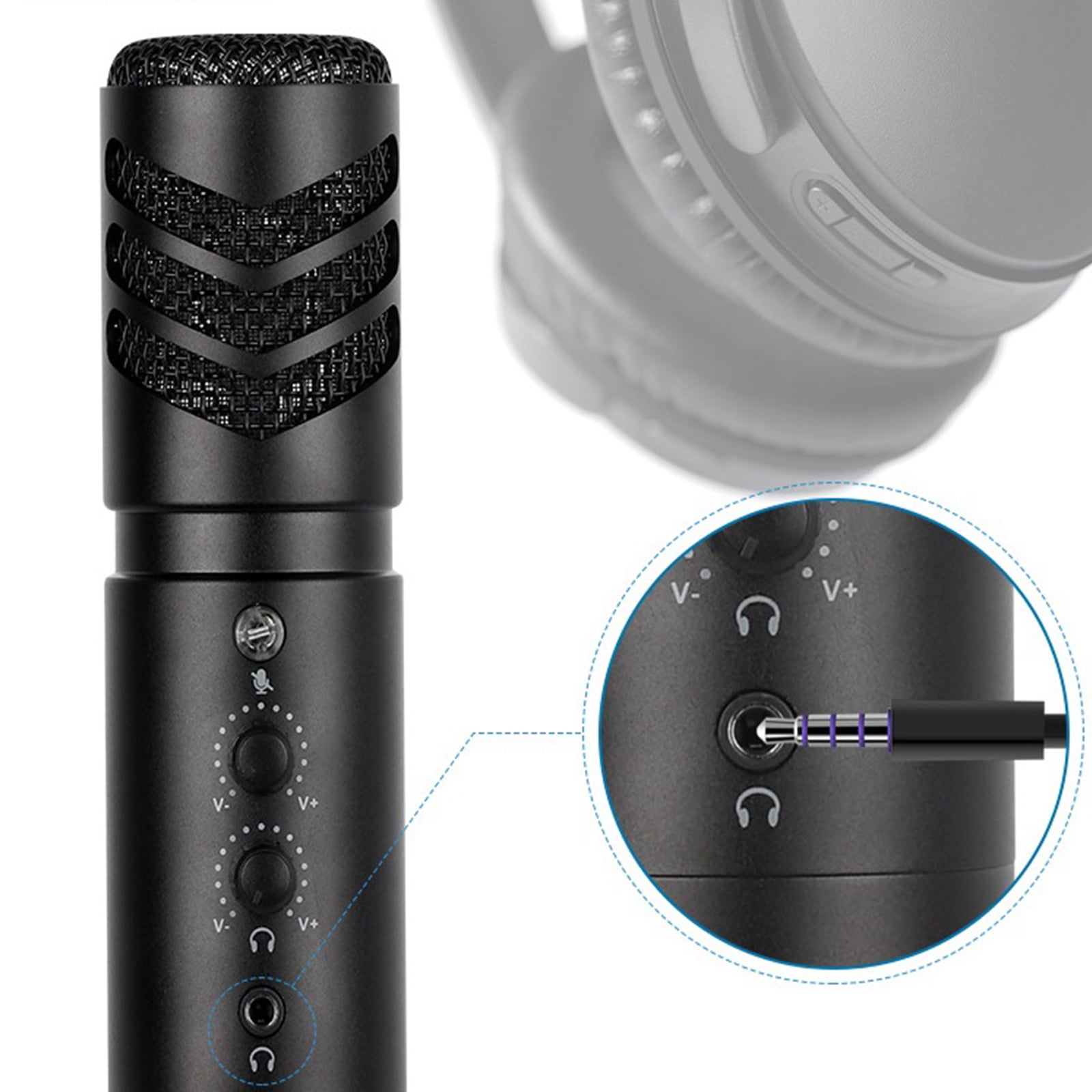 BQBQERT Microphone with Tripod Stand for Birthday and Streaming Conference Professional Kits Gaming Mic