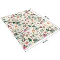 thumbnail image 4 of Beige Christmas Santa Pattern Blanket,Comfortable Soft Flannel Throw Blanket,All Season,Warm Lightweight Blankets for Sofa Bed Couch Living Room Chair,60"x80", 4 of 4