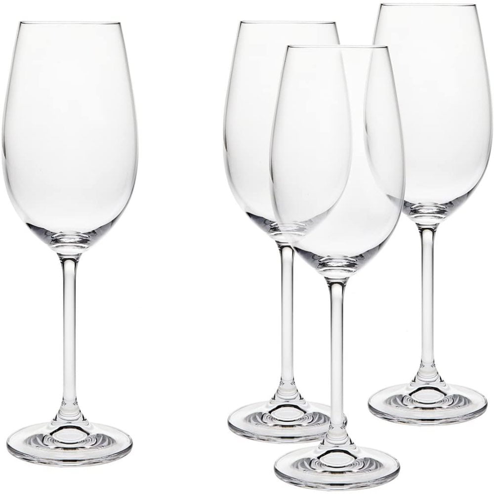 Tall Wine Glasses 19-Ounce Set of 4 AmazonBasics All-Purpose 