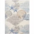 thumbnail image 2 of Nourison Pompeii Coastal, Nautical & Beach Ivory Grey Blue 4' x 6' Area Rug, (4x6), 2 of 8