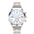 thumbnail image 1 of Reloj de cuarzo para hombre con correa de acero y tres ojos de cristal azul claro colorido, reloj de regalo para hombre, 1 of 6