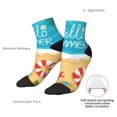 thumbnail image 6 of Fuzoiu Hello Summer1 Print Adult Socks, Crew Moisture-wicking Socks, Unisex Cushion Crew Socks,Casual Sports Ankle Socks, 6 of 7