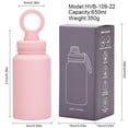 thumbnail image 3 of Botella Doble Aislada Al 650 Ml Con Soporte Magnético para (claro) Rosa, 3 of 5