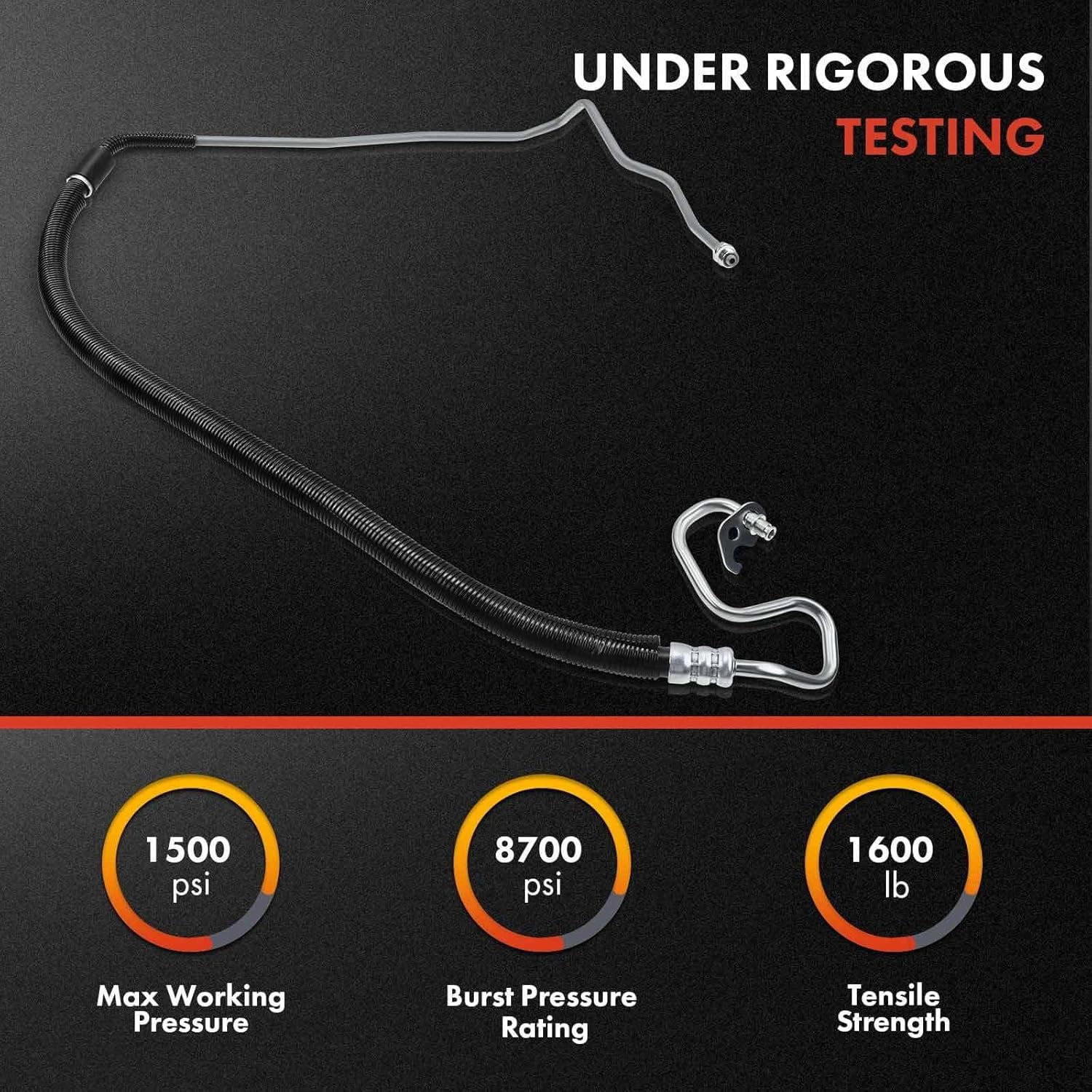A-Premium Power Steering Pressure Hose Line Assembly Compatible with Ford Focus 2010-2011, L4 2.0L, with O-Ring, Pump to Rack/Gear