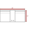 thumbnail image 3 of Living Source International Causeuse d'Extérieur en Osier avec Coussins, Brun/blanc, 3 of 3