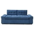 thumbnail image 6 of JERFIT 3-in-1 Convertible Sleeper Sofa Bed with Chaise, Teddy Linen Fabric, Pull Out Couch for Small Space, Modern Blue Sofa for Living Room, Apartment, Dorm, 6 of 9