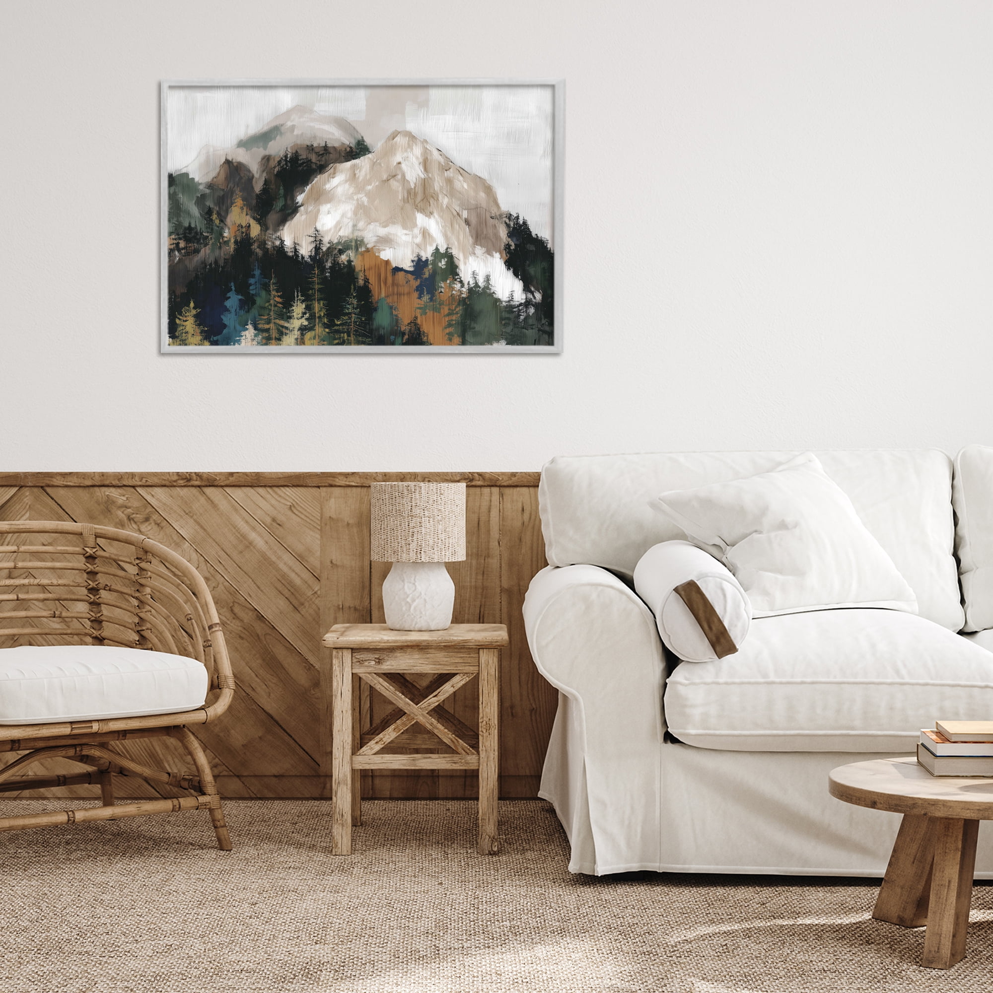 Stupell Industries Rugged Mountain Peaks Gray Framed Giclee Art, design by Chromatic Storm Studio