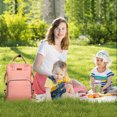 thumbnail image 4 of Wipalo Waterproof Large Capacity Backpack Diaper Bag, Orange, 4 of 9
