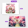 thumbnail image 2 of Hello Valentine’s Day Beagle Flower Crown Romantic Pink Floral 7x5in Folded Greeting Card Beagles Dog Lover Gifts Idea Single Note Card with Envelope - 00031, 2 of 5