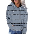 thumbnail image 4 of Ashirexll Hoodies for Women, Womens Hoodies Pullover, Ladies' Casual Color-Matching Long Sleeve Pocket Hooded Sweatshirts Fall and Winter Tops, 4 of 6