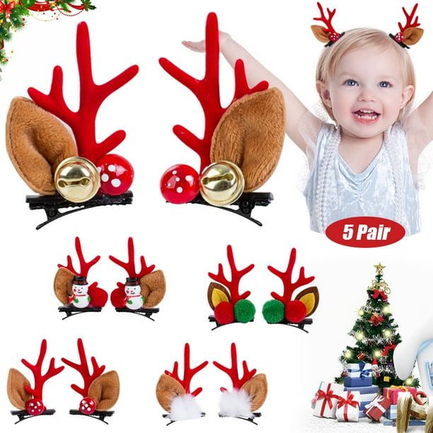 2PCS Flashing Hair Clip Korean INS Style Hairpin With Led Light Antler Hairpin Fashion Ears Christmas 2PCS Flashing Hair Clip Korean INS Style Hairpin With Led Light Antler Hairpin Fashion Ears Christmas