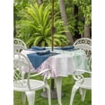 thumbnail image 3 of Outdoor Tablecloths with Umbrella Hole & Zipper, Ombre Green Pink Round Tablecloths 60 Inch, Summer Coastal Ocean Sea Beach Wave Waterproof Table Cloth, Patio/Pool/Picnic Table Covers, 3 of 8