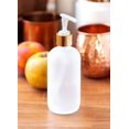 thumbnail image 3 of Botella de vidrio JUVITUS Frosted Clear Boston Round 240 ml (paquete de 12), 3 of 5