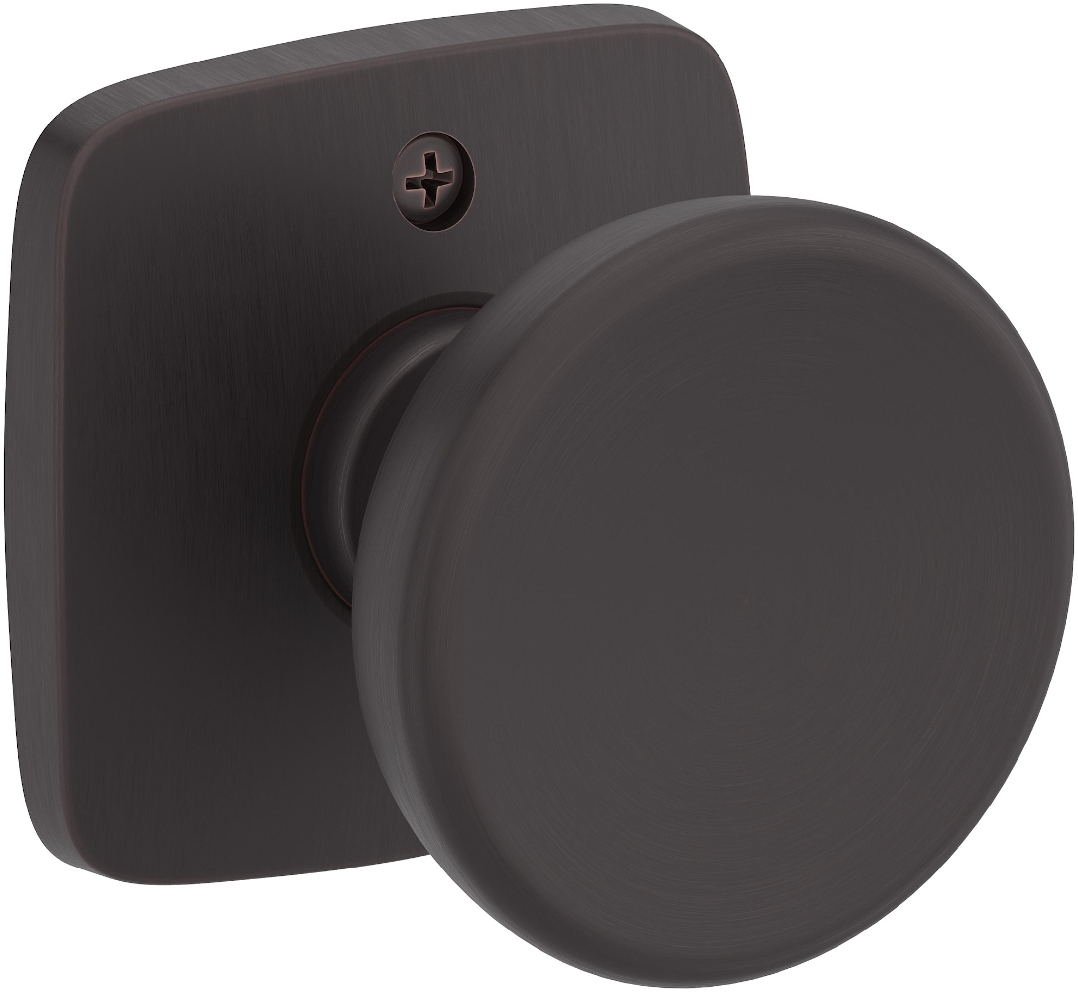 Baldwin FDSOLSFR190 Solvang Non-Turning Two-Sided Dummy Door Knob Set - Black
