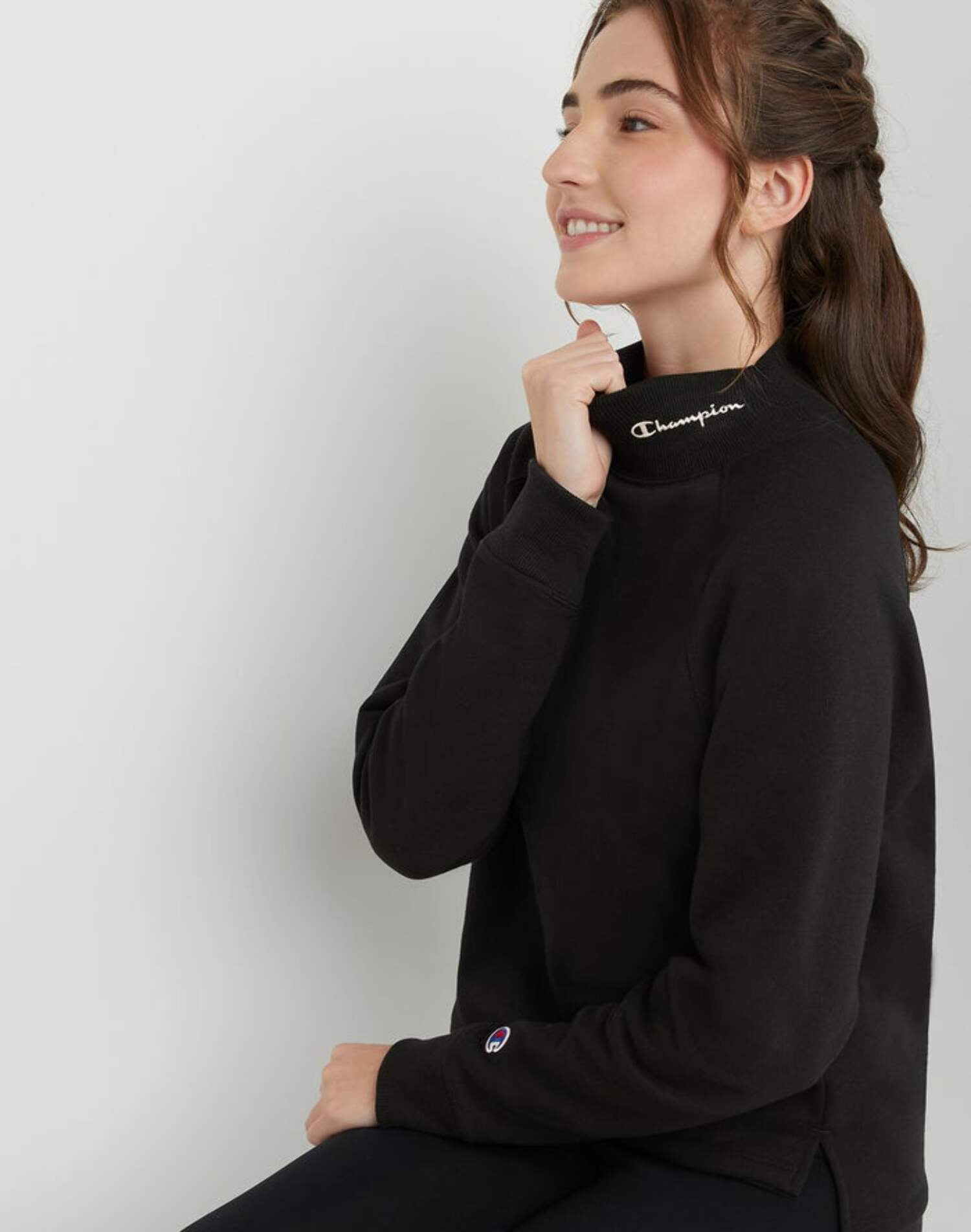 Champion turtleneck sweatshirt womens hotsell