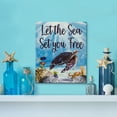 thumbnail image 3 of JennyGems Sea Turtle Decor Sea Turtle Gifts, Sea Turtle Bathroom Wall Decor, Beach House Signs Beach Decor, Inspirational Gifts, Beach Signs Coastal Farmhouse Decor (Let the Sea Set You Free), 3 of 9