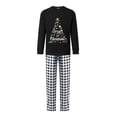 thumbnail image 3 of Conjunto de pijamas navideños familiares a juego con estampado de cuadros y letras. Pijamas de vacaciones para papá, mamá y niños., 3 of 9