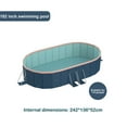 thumbnail image 4 of JXXRZ 102in Oval Foldable Hard Plastic Pool, Thickened PVC Portable Design for Kids/Adults/Pets Indoor Outdoor, 4 of 7