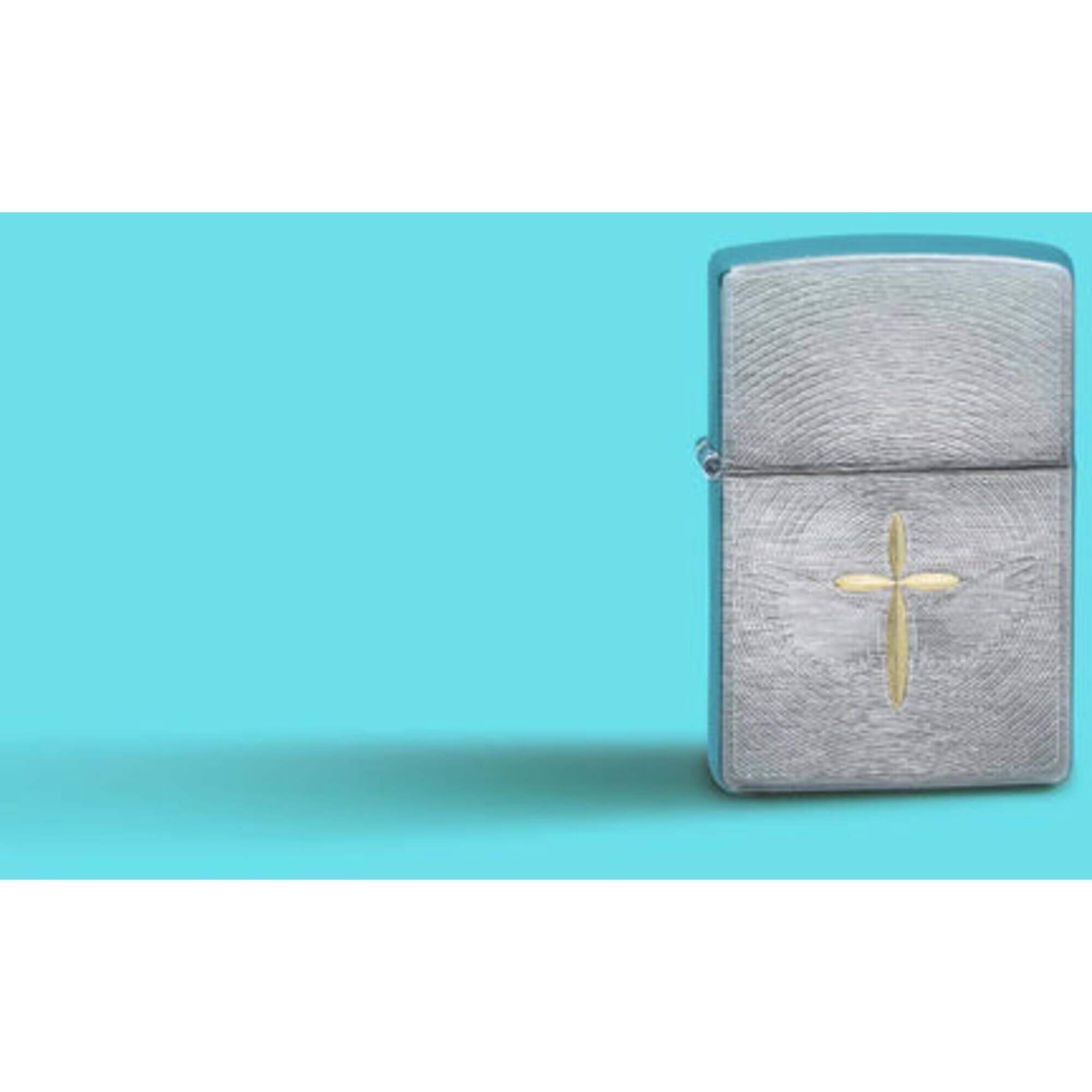 Zippo 46479 Angel Aura Design Brushed Chrome Metal Pocket Lighter