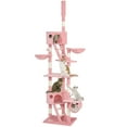 thumbnail image 1 of 94"-102" Huge Cat Tree Ceiling High Cat Tower Pink, 1 of 10