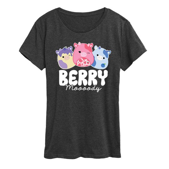 Squishmallows - Berry Moooody - Women's Short Sleeve Graphic T-Shirt