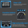 thumbnail image 2 of ADM01 DMM Digital Multimeter Hand-held LCD Display Auto AC/DC Voltage Temperature Measuring Meter Double Insulation Protection Current,Resistance,Continuity,Frequency;Tests Diodes,Transisto, 2 of 7