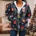 thumbnail image 4 of UngA Womens Christmas Hoodies Oversized Zip Up Hoodie Sweatshirt Fleece Jackets Fall Winter Coats 2025 Fashion Womens Christmas Sweatshirt,XXXL, 4 of 7