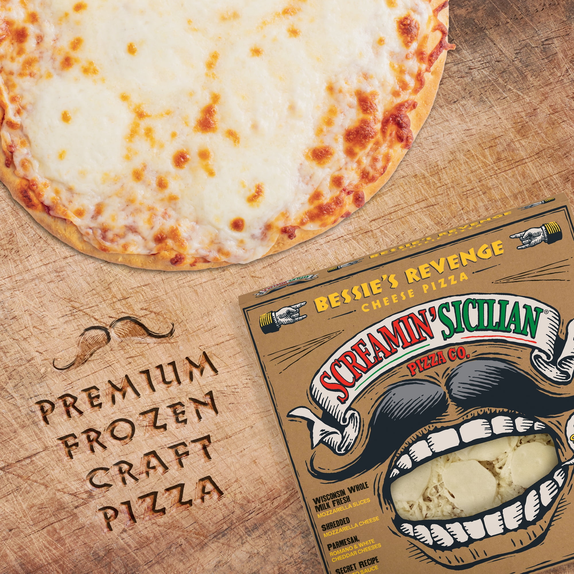 Screamin' Sicilian Original Pizzeria Crust Bessie's Revenge Frozen Cheese Pizza, 20.8 oz