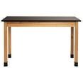 thumbnail image 4 of NPS 30x72" Solid Wood Science Lab Table with Chem-Res Top in Black, 4 of 5