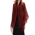 thumbnail image 6 of Lumtrix Vintage Scarf Fringed Edges Lightweight Breathable Wrap Sheer Daily Outdoor Shawls Red One Size, 6 of 7