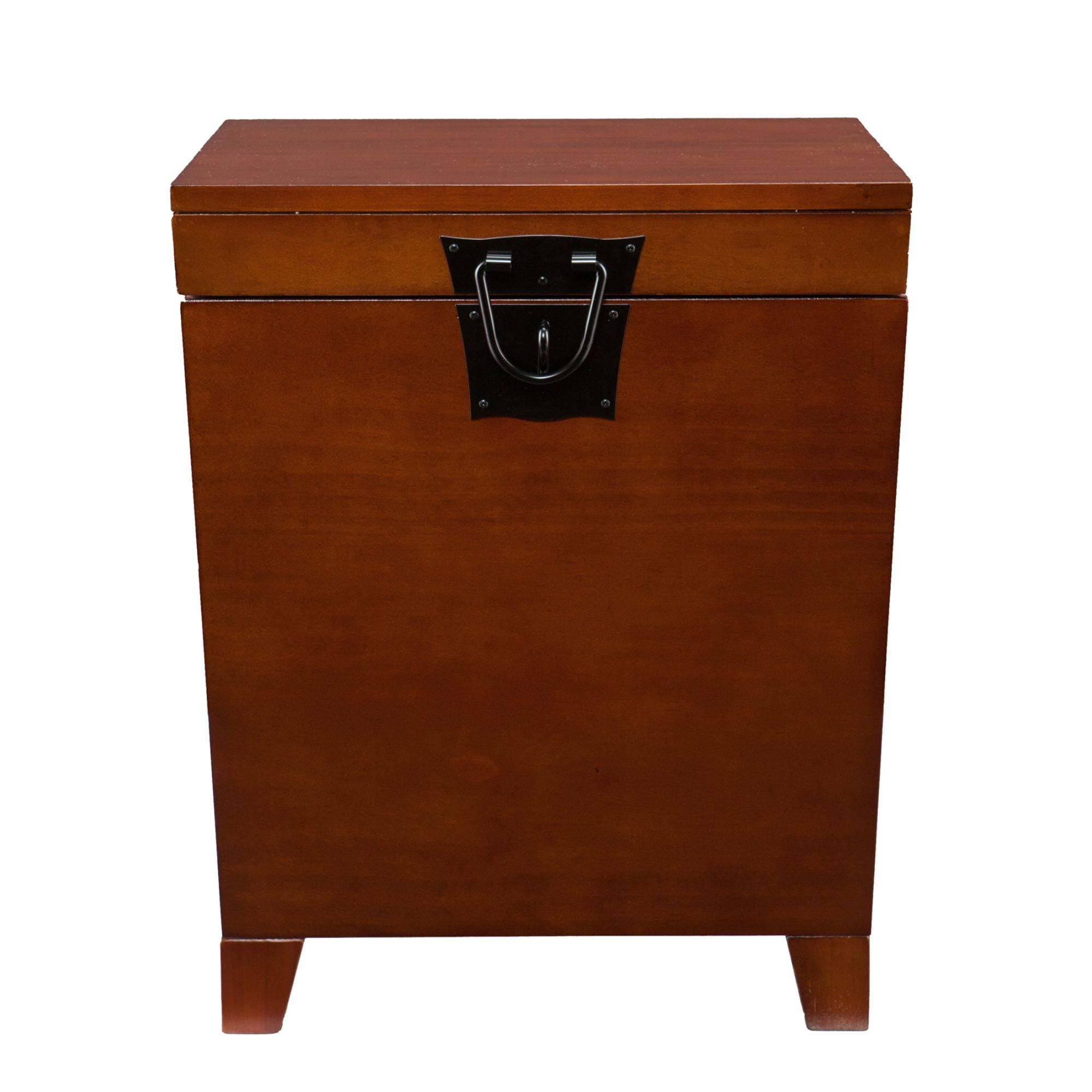 24" Caramel Brown Traditional Trunk Square End Table