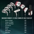 thumbnail image 6 of MaxKare Women's Golf Club Set 8-Piece, Includes Driver, Stand Bag, 3 Head Covers, Right Hand, Red, 6 of 10