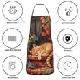 thumbnail image 6 of Pofeuu Sleeping Cat Flowers Print Aprons with Pockets, Cute Aprons for Kitchen, Cooking, Server, Barber, Chef Apron, 6 of 7