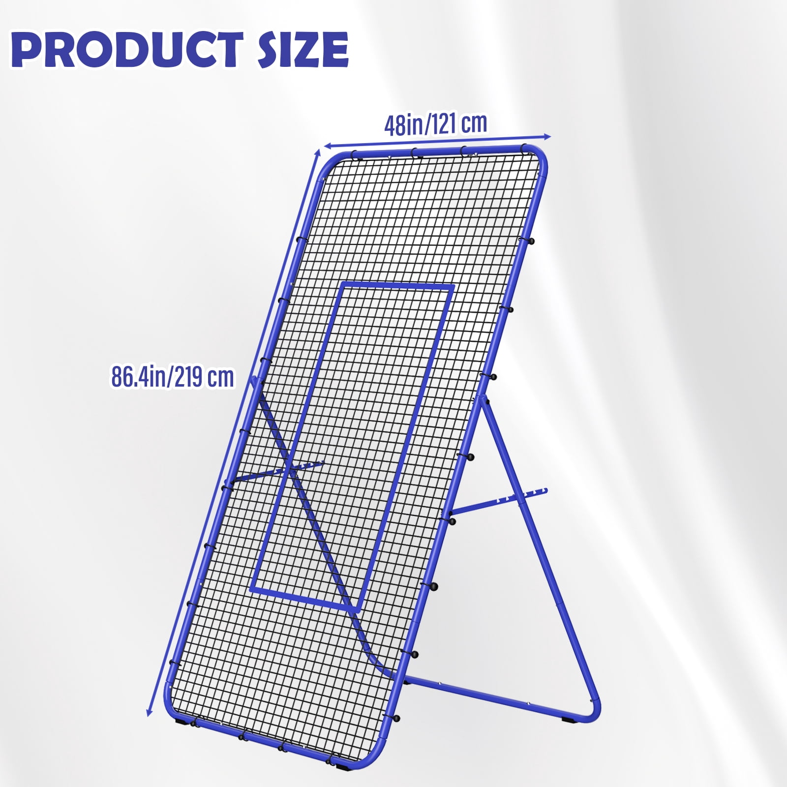 SolidPal 7×4 FT Adjustable Volleyball Rebounder Net, Steel Frame High-Tension PE Netting Portable Training Equipment