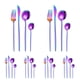 thumbnail image 1 of Juego de cubiertos dorados de 24 piezas, juego de cubiertos para 6, juego de cubiertos de acero inoxidable, incluye cucharas, tenedores y cuchillos, cubiertos de cocina para el hogar, la oficina, el, 1 of 5