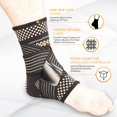 thumbnail image 2 of Wolfrail Ankle Compression Sleeve for Sprained Ankle. 2 PCS Copper Ankle Brace for Women & Men. Breathable Ankle/Arch Support with Removable Strap. Ankle Stabilizer Brace for Injury, 2 of 5