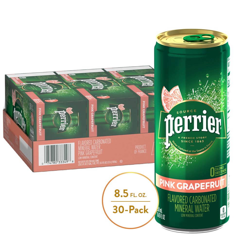 Perrier Pink Grapefruit Flavored Carbonated Mineral Water, 8.45 fl oz