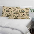 thumbnail image 3 of Cartoon Tractor Pillow Covers, Linen Long Throw Pillow Case, Cute Digger Shovel Truck Car Khaki Holiday Pillow Protector Decorative Cushion Cover for Living Room/Bedroom 20" x 30", 3 of 8