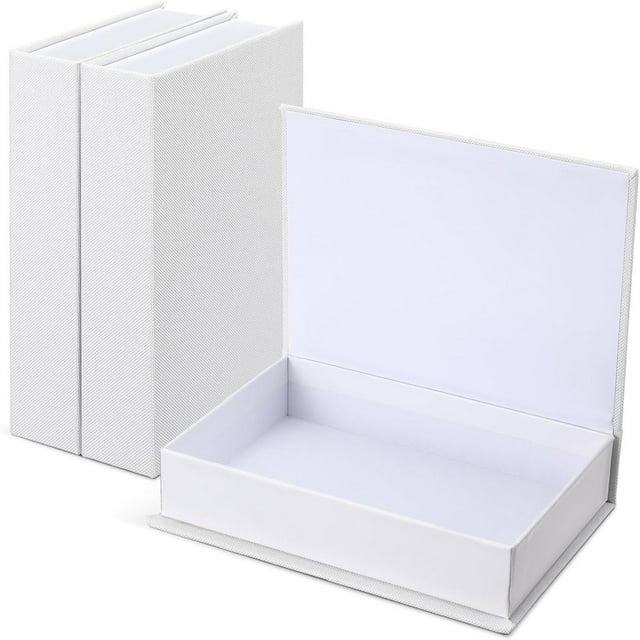 CUITING Simulation Book 3 Pcs Faux Book Decorative Blank Books DIY Crafts False Book for Hotel Home Coffee Table and Shelf Decor