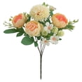 thumbnail image 2 of ERTZAE Artificial Peony Flowers Small Bouquet,Yellow,Faux Floral Arrangement for Home Indoor Decor Table Centerpiece,Faux Peony Bouquet,Full Bloom Heads,Bendable Stems,for DIY Wreaths Wedding Decor, 2 of 9