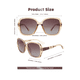 thumbnail image 4 of 2 Gafas De Sol De Moda Estilo Retro Uv400 Para dama Lab.G Negro y Beige, 4 of 5