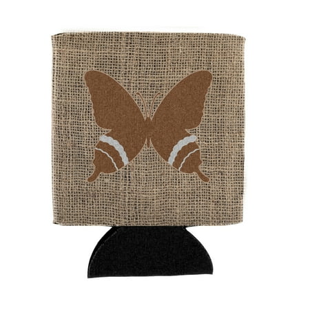

Carolines Treasures BB1034-BL-BN-CC Butterfly Burlap and Brown BB1034 Can or Bottle Hugger Can Hugger multicolor