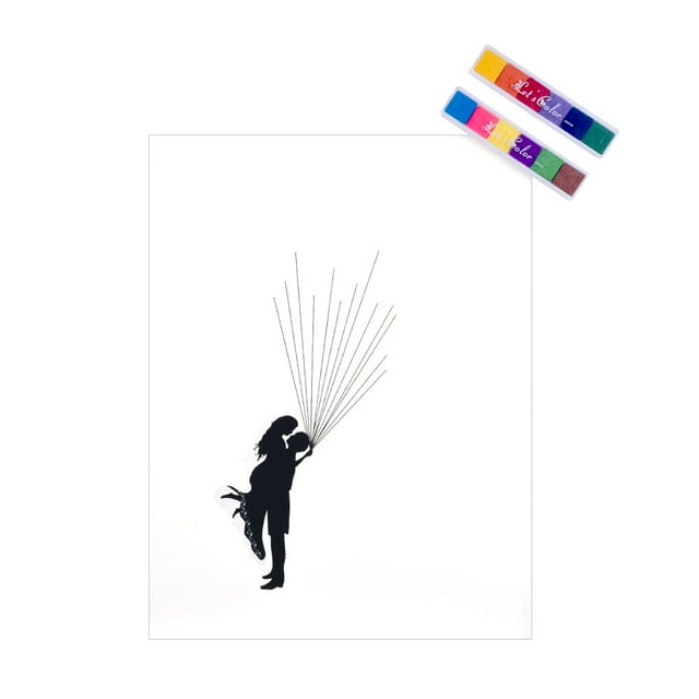 AIHOME Innovative Party Supplies Fingerprint Tree for Birthday Party Wedding Gift Party Decor Wedding Guest Book Attendance Fingerprint Tree