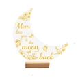 thumbnail image 2 of Uandlove Acrylic Love You to The Moon and Back Heart Desk Decor, Mother’s Day Gift for Mom Grandma, Wood Base Tabletop Plaque, 2 of 6