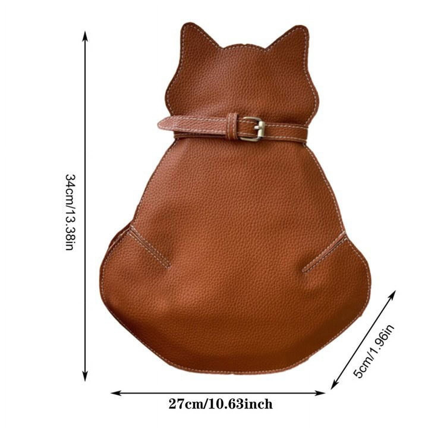 Mepaouo Cute Cat Crossbody Bags for Women Cell Phone Shoulder Handbag Chest Bag with Wide Strap(Black)