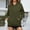 Army Green, variant on Sweatshirt for Women with Pocket Heavyweight Pullover Plain Casual Hooded Brown Long Sleeve Womens Tops