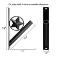 thumbnail image 2 of Iron Star Flag Pole Holder Wrought Iron Wall Mount Bracket, by Anley, 2 of 7
