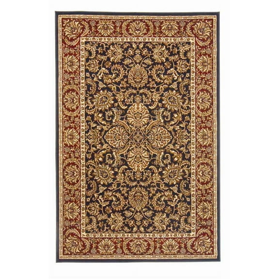 Radici Usa Noble Area Rug 1305 Navy Blue Bordered Persian 7' 9" x 11' 6" Rectangle